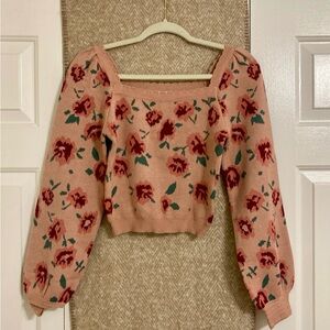 Willow & Wind Floral Knit Top